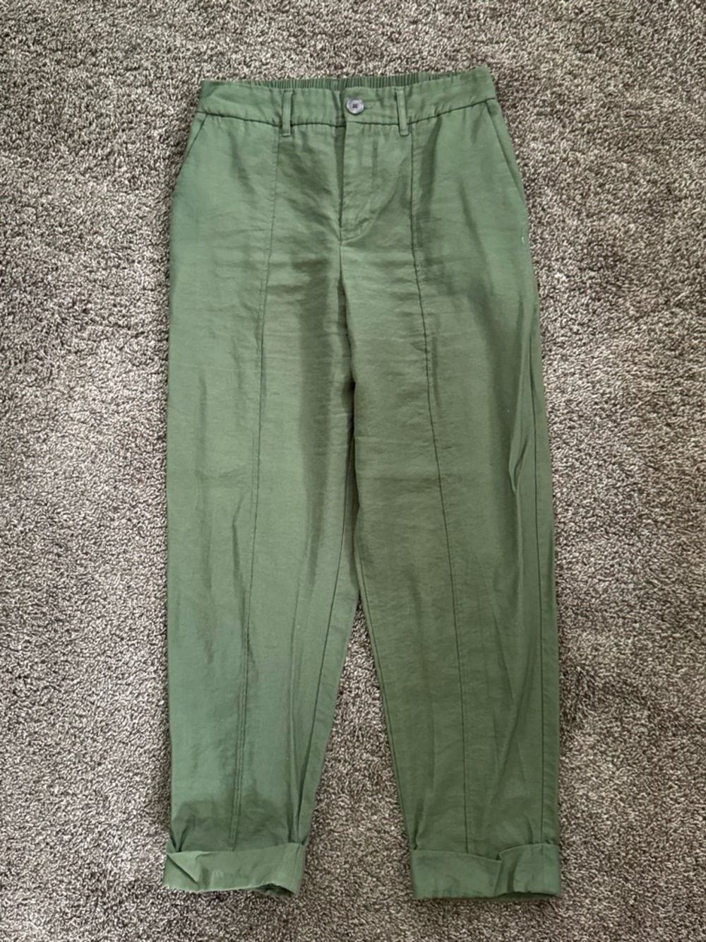 Women’s Olive Green Casual Trousers